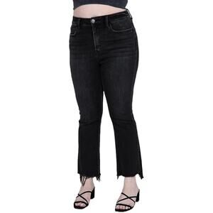 VERVET by Flying Monkey Curvy High Rise Crop Flare Jeans - T5991P - Size 20
